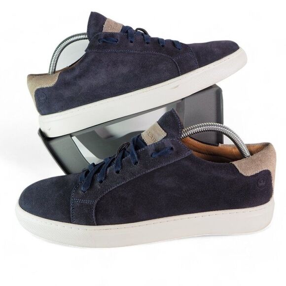 Peter Millar Crown Suede Casual Low Top Sneakers Navy MS20F05 Men's 9M - Picture 1 of 11